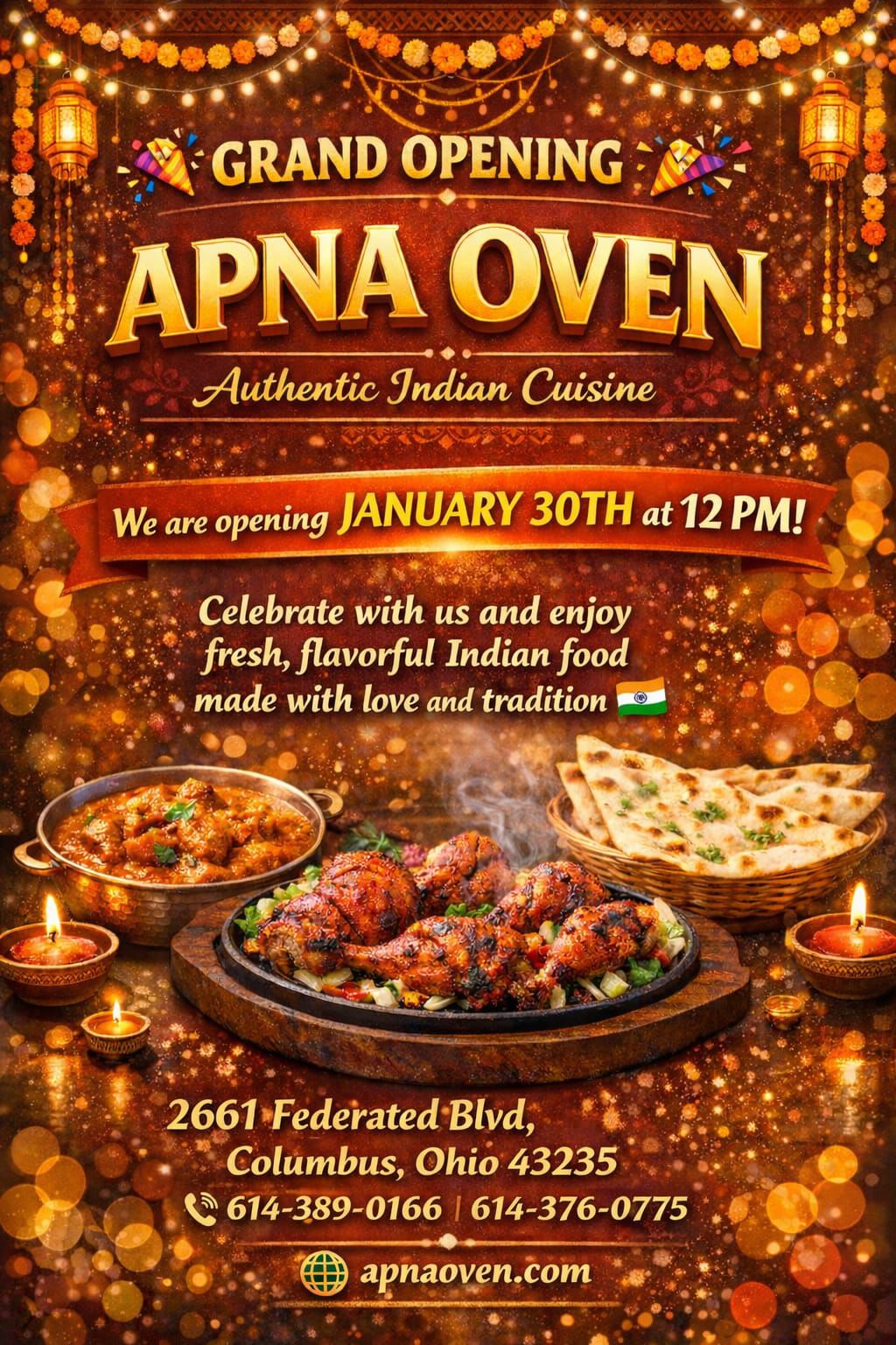 Apna Oven Grand Opening - Authentic Indian Cuisine